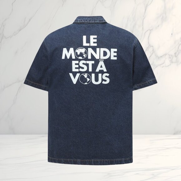 Louis Vuitton Denim Shirt – "Le Monde Est À Vous" Back Print - Picture 4 of 6